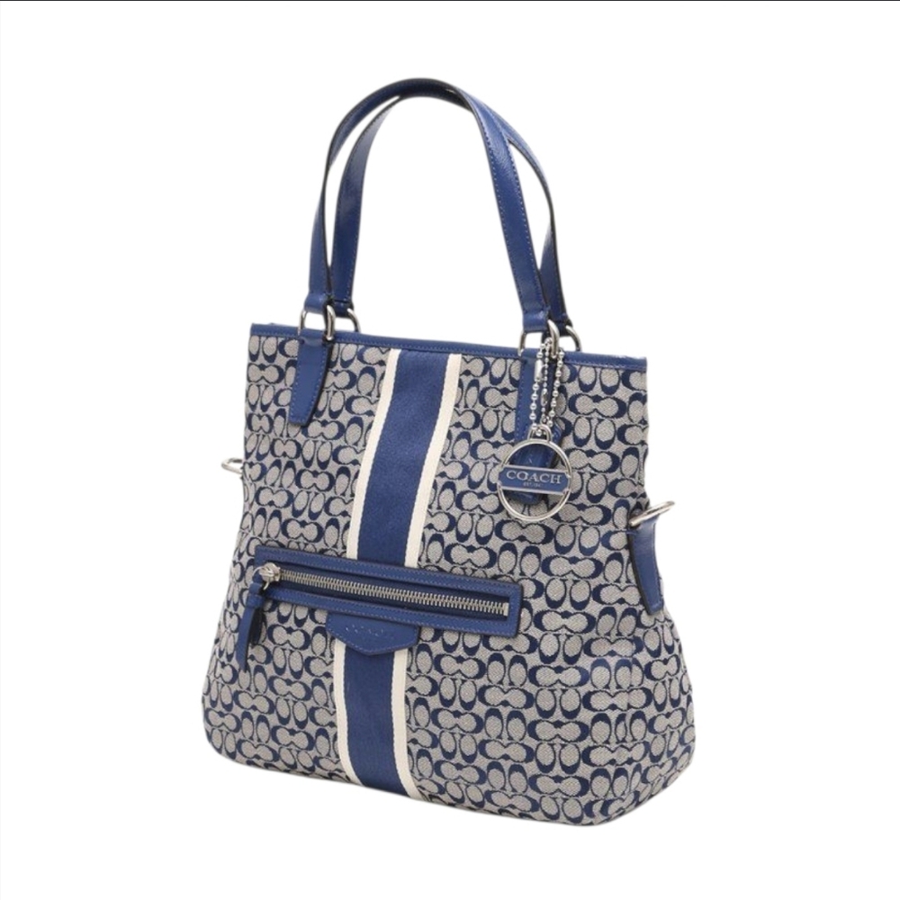 Coach Signature Stripe Foldover Crossbody F27024 - Picture 3 of 9